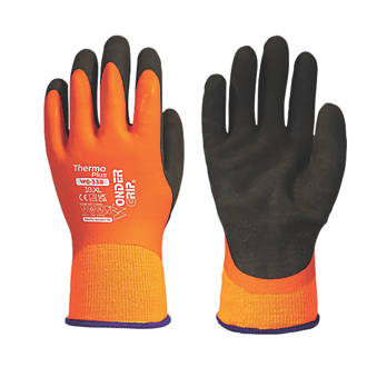Image of Wonder Grip WG-338 Thermo Plus Protective Work Gloves Orange / Black X Large 
