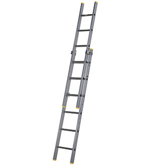 Image of Werner PRO 2-Section Aluminium Square Rung Extension Ladder 2.95m 