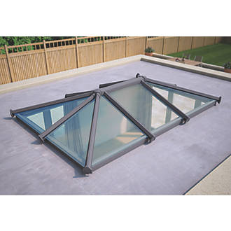 Image of ATT Fabrications Ltd Clear Glass Roof Lantern Grey 3000 x 2000mm 