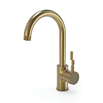 Image of ETAL Industrial Single Lever 3-in-1 Hot Water Kitchen Tap Gold 