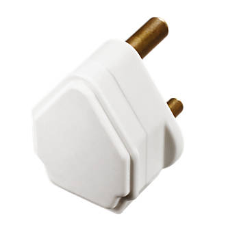 Image of British General 5A Unfused Round Pin Plug White 