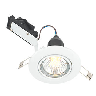 Image of LAP Adjustable Mains Voltage Downlight Gloss White 