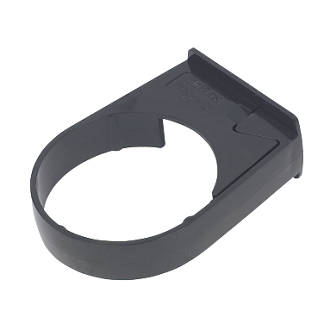 Image of FloPlast Mini Line Round Pipe Clips Black 50mm 10 Pack 