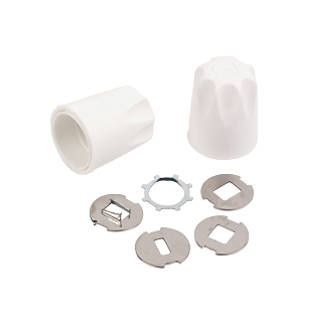 Image of Replacement Safety Radiator Valve Caps White 2 Pack 