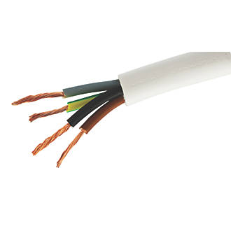 Image of Time 3094Y White 4-Core 0.75mmÂ² Heat Resistant Cable 10m Coil 