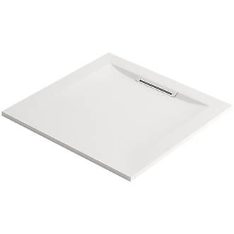 Image of Mira Flight Level Safe Square Shower Tray White 800mm x 800mm x 25mm 