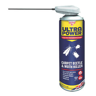 Image of Zero In Ultra Power Carpet Beetle & Moth Spray Killer 0.5Ltr 