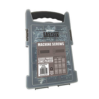 Image of Easyfix Bright Zinc-Plated Mixed Machine Screws 750 Piece Set 