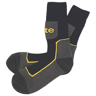 Image of Site Comfort Work Socks Black / Grey Size 7-11 3 Pairs 