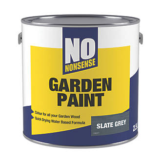 Image of No Nonsense Garden Colour Wood Paint Semi-Matt Slate Grey 2.5Ltr 