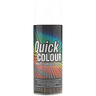 Image of Quick Colour Spray Paint Gloss White 400ml 