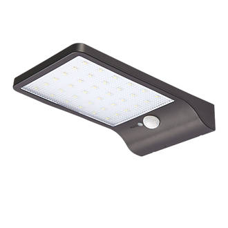 Image of Snape Outdoor LED Solar Floodlight With PIR Sensor Matt Black 400lm 