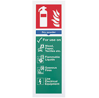 Image of Non Photoluminescent Dry Powder Extinguisher Sign 300mm x 100mm 