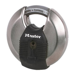 Image of Master Lock Excell Stainless Steel Weatherproof Disc Padlock 80mm 