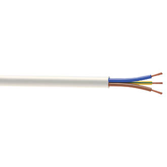 Image of Time 2183Y White 3-Core 0.75mmÂ² Flexible Cable 10m Coil 
