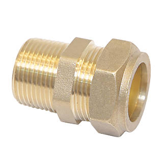 Image of Flomasta SFU_0316 Brass Compression Adapting Male Coupler 15mm x 1/2" 
