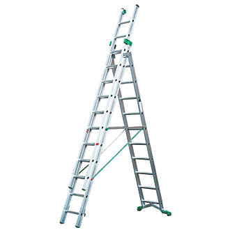 Image of TB Davies Heavy-Duty 3-Section 4-Way Aluminium Combination Ladder 8.1m 