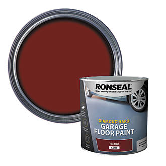 Image of Ronseal Diamond Hard Garage Floor Paint Tile Red 2.5Ltr 