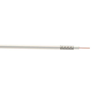Image of Time RG6 White 1-Core Round Coaxial Cable 25m Drum 