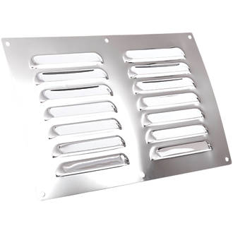 Image of Map Vent Fixed Louvre Vent Chrome Stainless Steel 229mm x 152mm 