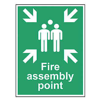 Image of Non Photoluminescent "Fire Assembly Point" Sign 400mm x 300mm 