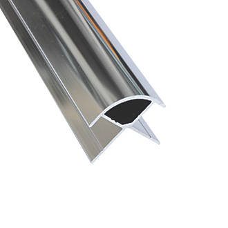 Image of Splashwall External Corner Polished Silver 2420mm x 11mm 
