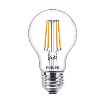 Image of Philips ES A60 LED Light Bulb 470lm 4.3W 3 Pack 
