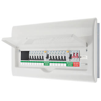 Image of British General Fortress 22-Module 12-Way Populated High Integrity Dual RCD Consumer Unit 