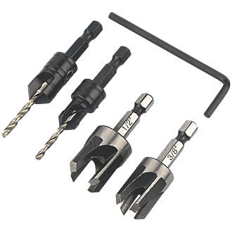 Image of DeWalt Plug Cutter & Countersink Set 4 Pieces 