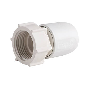 Image of Hep2O Hand-Titan Plastic Push-Fit Straight Tap Connector 15mm x 3/4" 