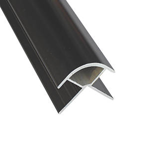 Image of Splashwall External Corner Black 2420 x 11mm 