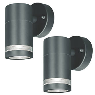 Image of 4lite Marinus Outdoor Wall Light Anthracite Grey 2 Pack 