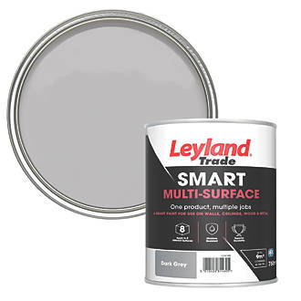Image of Leyland Trade Smart Eggshell Dark Grey Emulsion Multi-Surface Paint 750ml 
