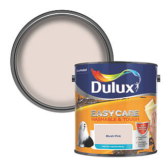 Image of Dulux EasyCare Matt Blush Pink Emulsion Paint 2.5Ltr 