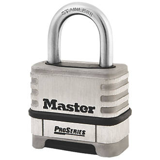 Image of Master Lock 1174D Stainless Steel Weatherproof Combination Padlock Silver 58mm 