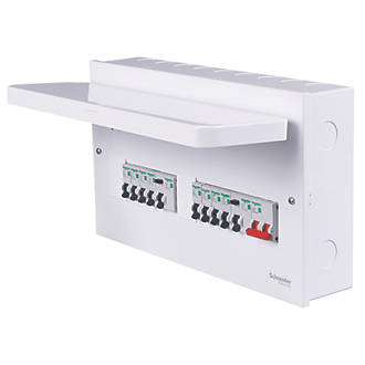 Image of Schneider Electric Easy9 Compact 18-Module 12-Way Populated Dual RCD Consumer Unit 