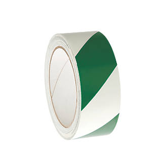 Image of Nite-Glo Chevron Safety Tape Luminescent / Green 10m x 40mm 