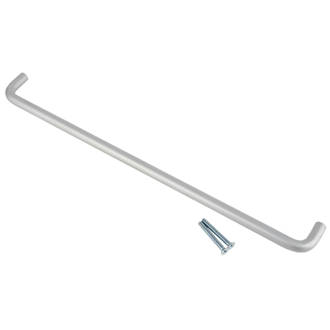 Image of Smith & Locke Fire Rated D Pull Handle Satin Aluminium 19mm x 618mm 