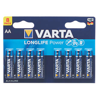 Image of Varta Longlife Power AA High Energy Batteries 8 Pack 