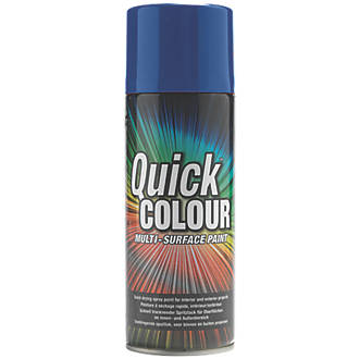 Image of Quick Colour Spray Paint Gloss Blue 400ml 