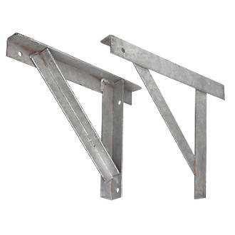 Image of Sabrefix Gallows Brackets Galvanised Hot Dipped 490mm x 50mm 2 Pack 