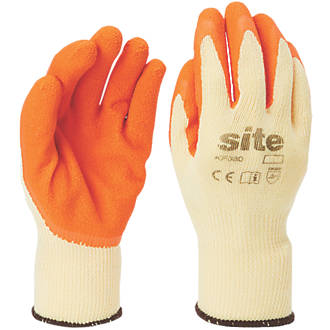 Image of Site 380 Latex Builders Gloves Orange / Yellow X Large 