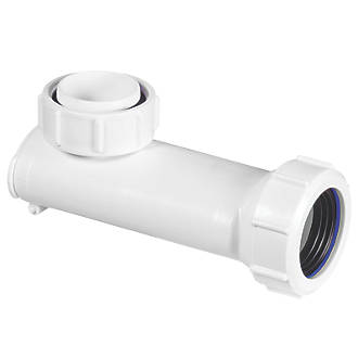 Image of McAlpine Wash Hand Basin Space Saver with Self-Closing Waste Valve White 32mm x 32mm 