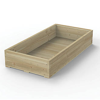 Image of Forest Caledonian Garden Planter Natural Timber 1800mm x 900mm x 312mm 