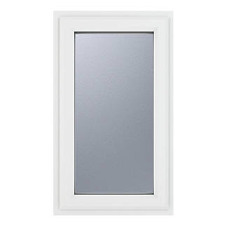 Image of Crystal Right-Hand Opening Obscure Triple-Glazed Casement White uPVC Window 610mm x 820mm 