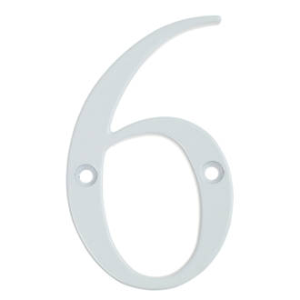 Image of Fab & Fix Door Numeral 6, 9 White 80mm 