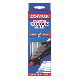 Image of Loctite Hot Melt Glue Gun Sticks 6 Pack 