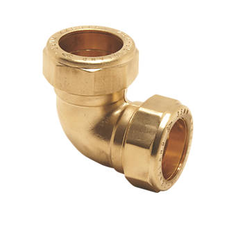 Image of Pegler PX44 Brass Compression Reducing 90Â° Elbow 28mm x 22mm 