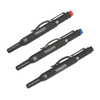 Image of TRACER Medium Tip Mixed Colours Permanent Marker 3 Piece Set 
