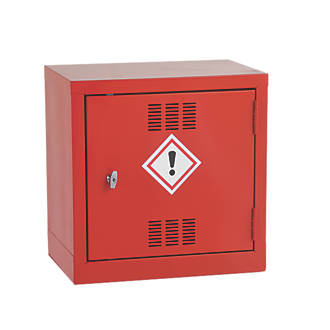 Image of 1-Shelf Pesticide Cabinet Red 457mm x 305mm x 457mm 